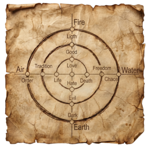 The 3 Circles Scheeme. The Scheme of the three circles.